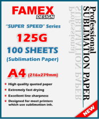 Famex Design Sublimation Papers A4 216X279mm 125G