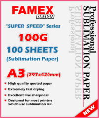 Famex Design Sublimation Papers A3 297mm x 420mm 100G
