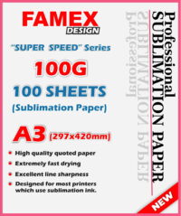 Famex Design Sublimation Papers A3 297mm x 420mm 100G