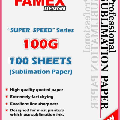 Famex Design Premium Sublimation Paper – 100g A4 (High-Speed Series)